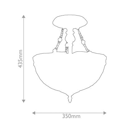 Quoizel - Pinnapealne Tiffany-lühter LARISSA 2xE27/60W/230V läbimõõt 35 cm