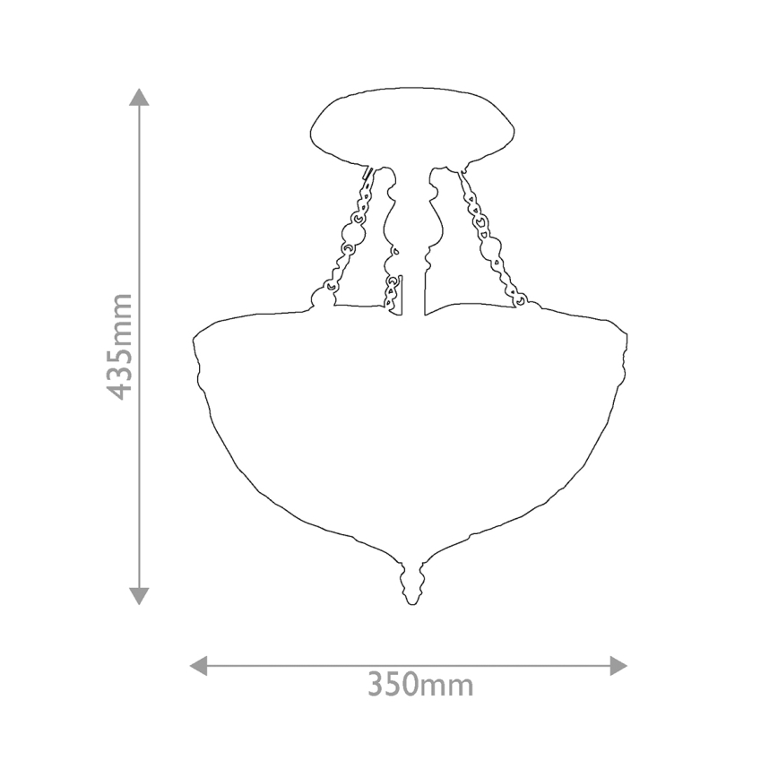 Quoizel - Pinnapealne Tiffany-lühter LARISSA 2xE27/60W/230V läbimõõt 35 cm