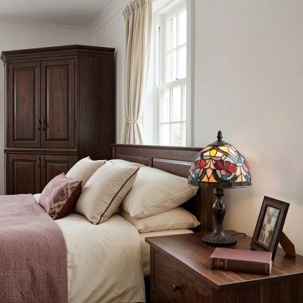 Quoizel - Laualamp Tiffany LARISSA 1xE14/40W/230V läbimõõt 20 cm