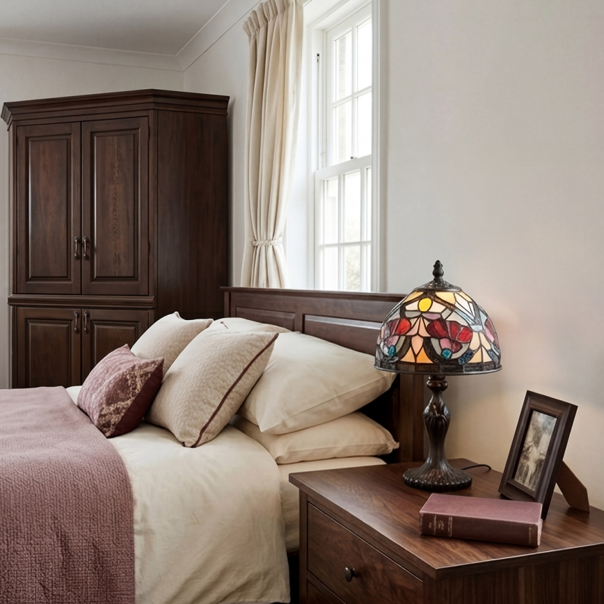 Quoizel - Laualamp Tiffany LARISSA 1xE14/40W/230V läbimõõt 20 cm