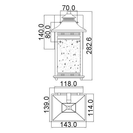 Quoizel - Väli seinavalgusti LIVINGSTON 1xE27/60W/230V IP44