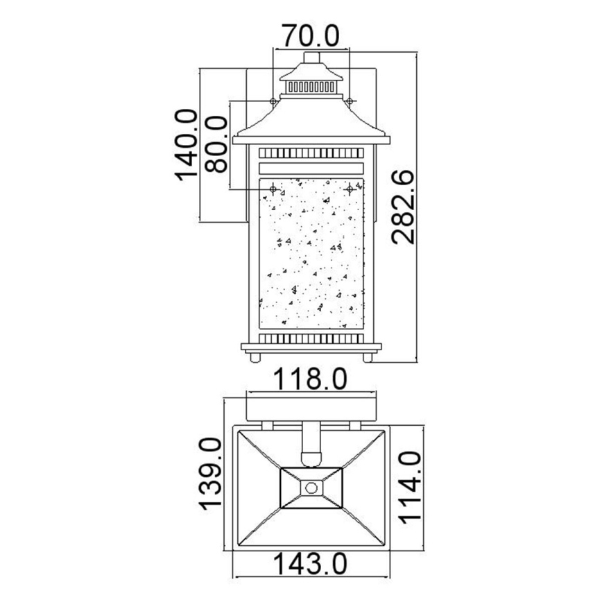 Quoizel - Väli seinavalgusti LIVINGSTON 1xE27/60W/230V IP44