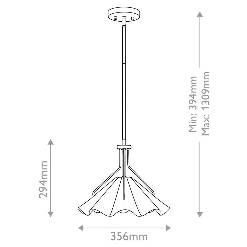 Quoizel - Ripplühter MEJIA 1xE27/60W/230V d. 35,6 cm messing