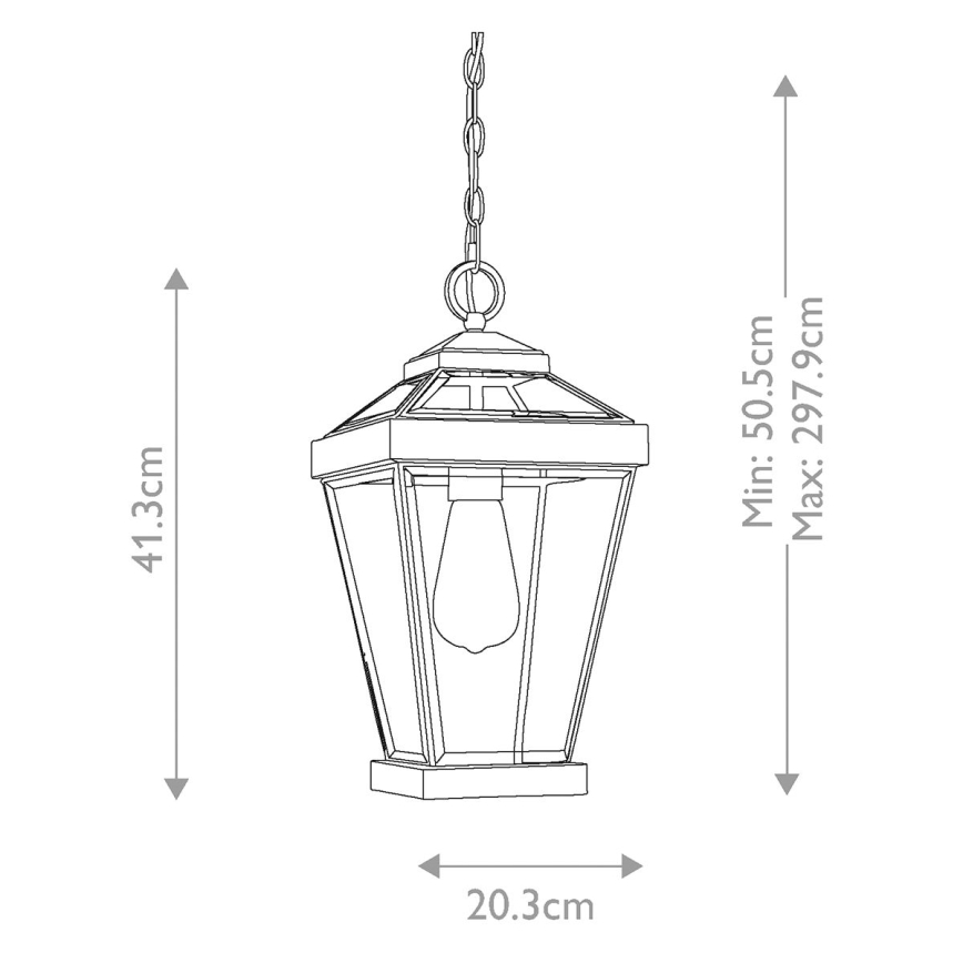 Quoizel - Välilühter RAVINE 1xE27/60W/230V IP23 pruun