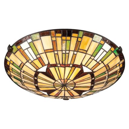 Quoizel - Laelamp Tiffany REED 2xE27/60W/230V läbimõõt 42 cm