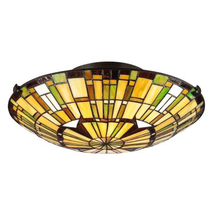 Quoizel - Laelamp Tiffany REED 2xE27/60W/230V läbimõõt 42 cm