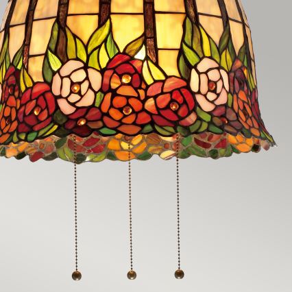 Quoizel - ketiga lühter Tiffany ROSECLIFFE 3xE27/100W/230V