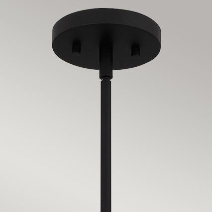 Quoizel - Ripplühter ROYER 1xE27/60W/230V d. 30,2 cm läbipaistev/must/beež