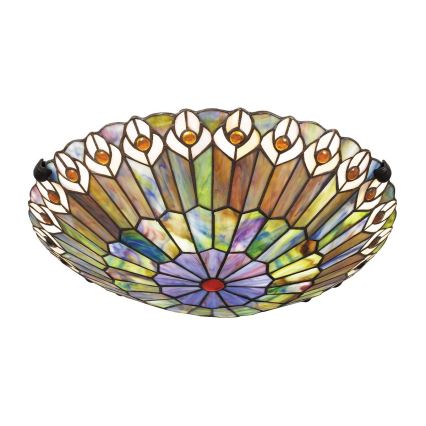Quoizel - Tiffany-stiilis laelamp WATKINS 2xE27/60W/230V läb. 42 cm