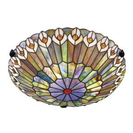 Quoizel - Tiffany-stiilis laelamp WATKINS 2xE27/60W/230V läb. 42 cm