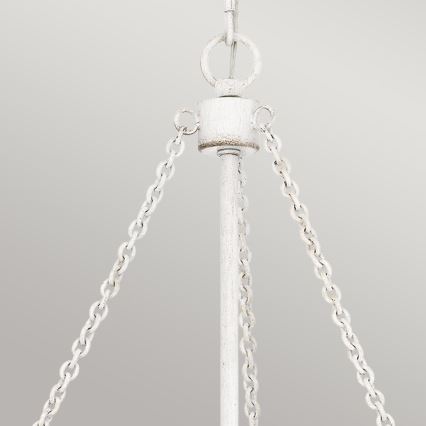 Quoizel - Ripplühter ketiga WAYLON 4xE27/60W/230V, läbimõõt 50,4 cm, pruun/valge