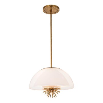 Quoizel - Ripplühter STARING 3xE14/40W/230V d. 45,7 cm kuldne/paatina/valge