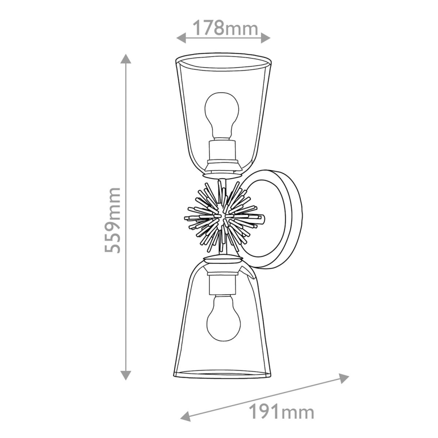 Quoizel - Vaskne seinavalgusti STARING 2xE27/40W/230V