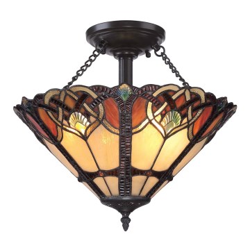 Quoizel - Tiffany CAMBRIDGE laelamp 2xE27/100W/230V