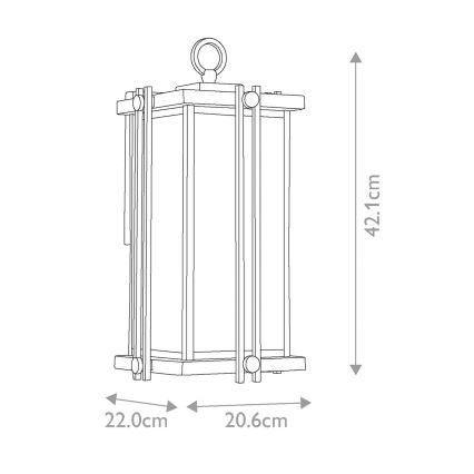 Quoizel - Väli seinavalgusti GOLDENROD 1xE27/100W/230V IP44 must/kuldne