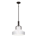 Quoizel - varrega rippvalgusti BRECKEN 2xE27/60W/230V must/marmorimustriga