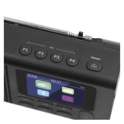 Raadio DAB DAB+ FM 3W/5V/4xAA must