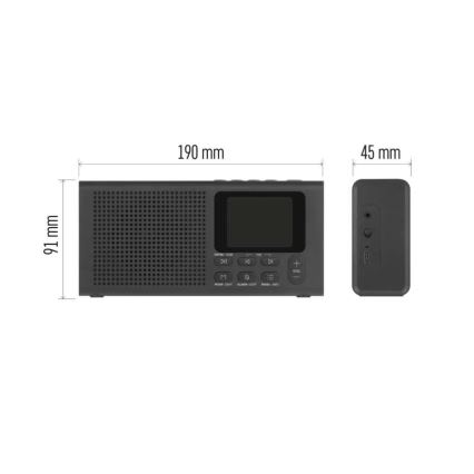 Raadio DAB DAB+ FM 3W/5V/4xAA must