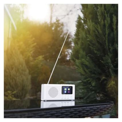 Raadio DAB DAB+ FM 3W/5V/4xAA valge