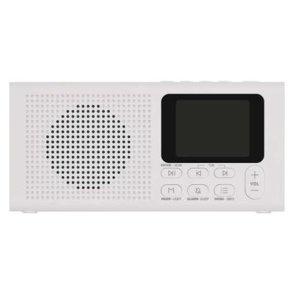 Raadio DAB DAB+ FM 3W/5V/4xAA valge