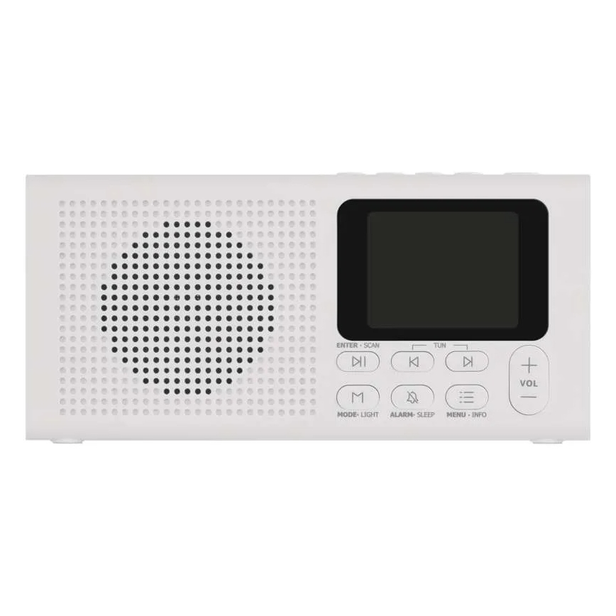 Raadio DAB DAB+ FM 3W/5V/4xAA valge