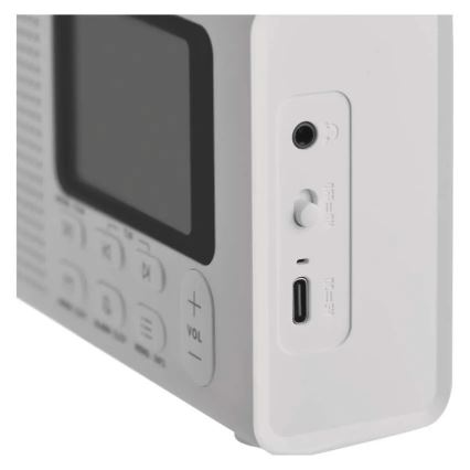 Raadio DAB DAB+ FM 3W/5V/4xAA valge