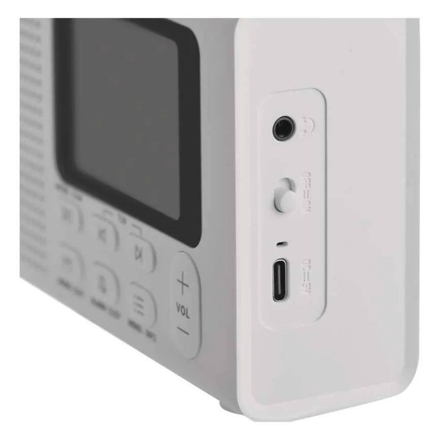Raadio DAB DAB+ FM 3W/5V/4xAA valge