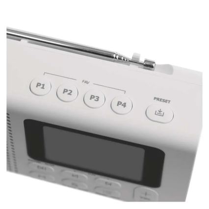 Raadio DAB DAB+ FM 3W/5V/4xAA valge