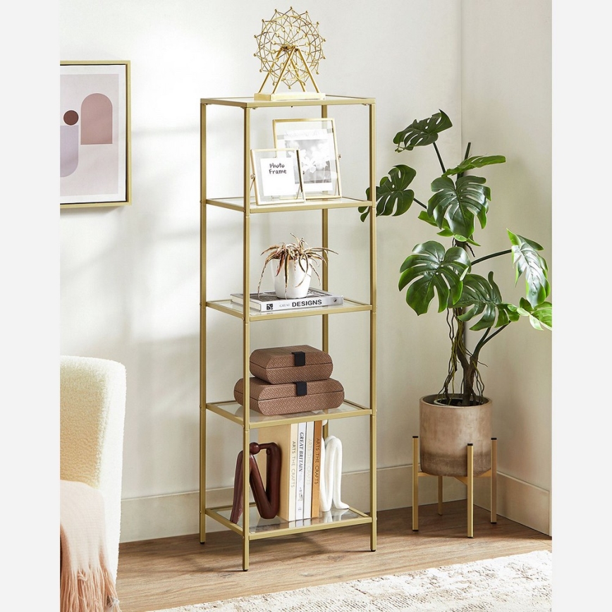 Raamatukapp GLASY 40x125x30 cm kuldne