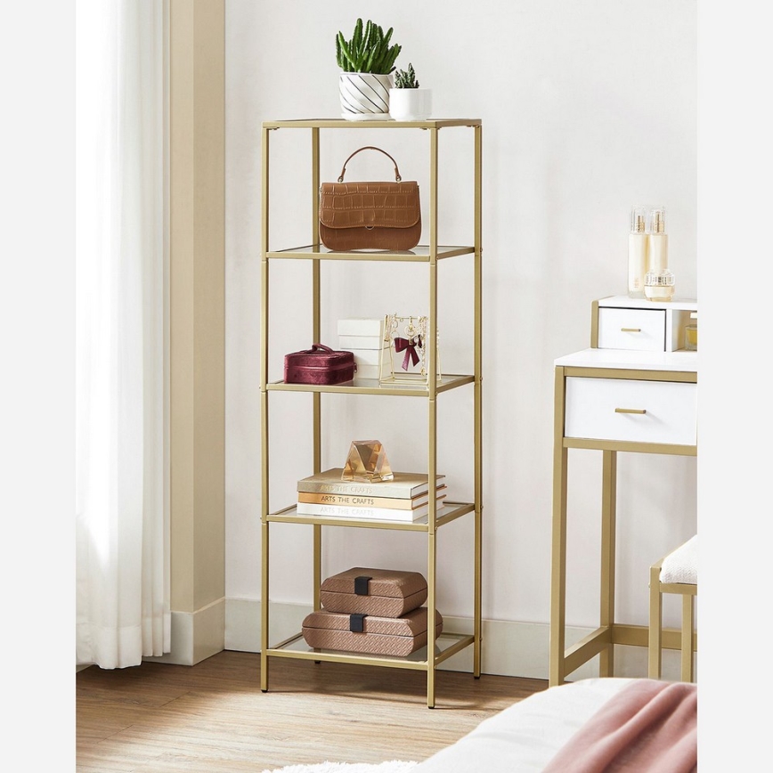 Raamatukapp GLASY 40x125x30 cm kuldne