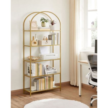 Raamatukapp GLASY 83x184x30 cm kuldne