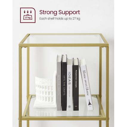 Raamatukapp GLASY kuldne