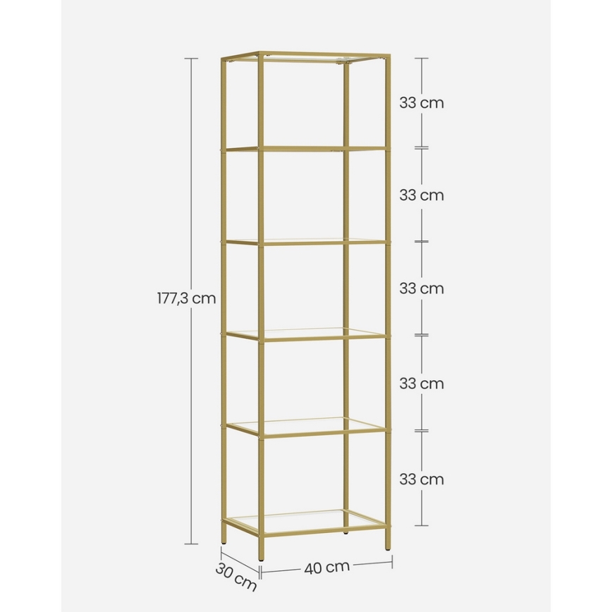 Raamatukapp GLASY kuldne