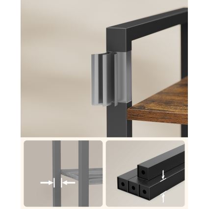 Raamatukapp NAVARO pruun/must