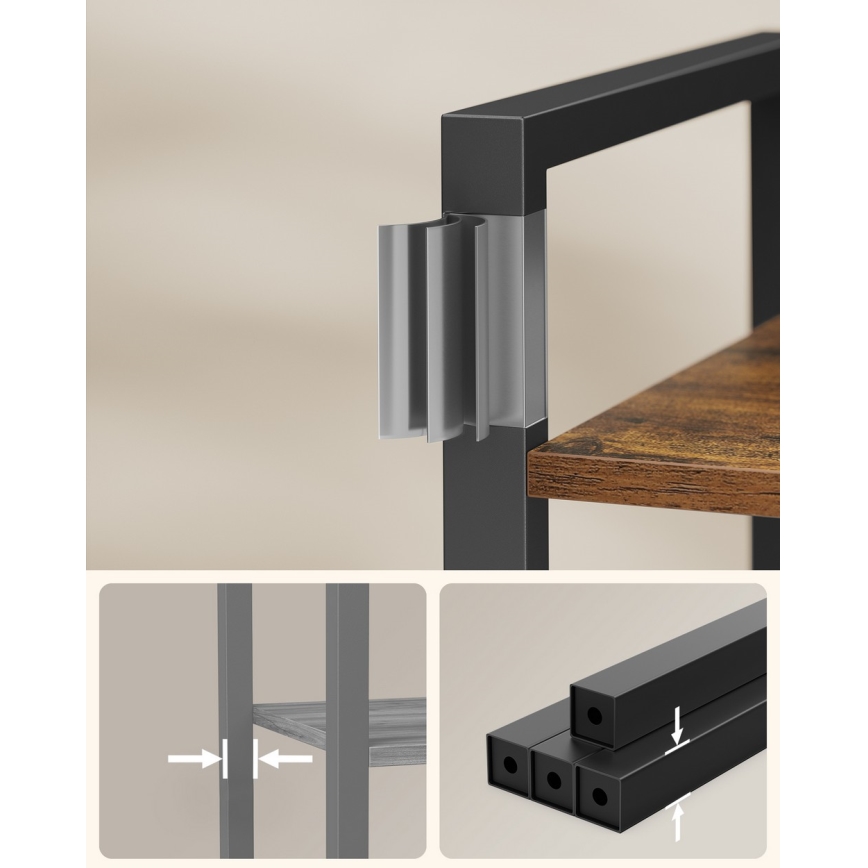 Raamatukapp NAVARO pruun/must