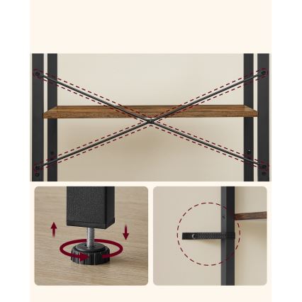 Raamatukapp NAVARO pruun/must