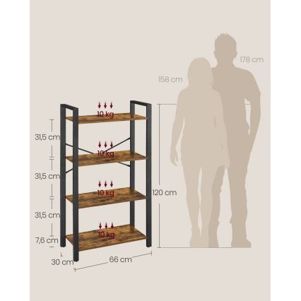 Raamatukapp NAVARO pruun/must