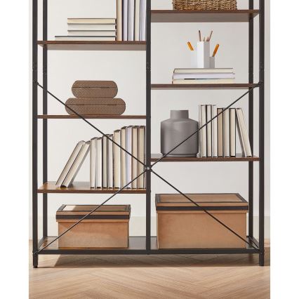 Raamatukapp NAVARO pruun/must