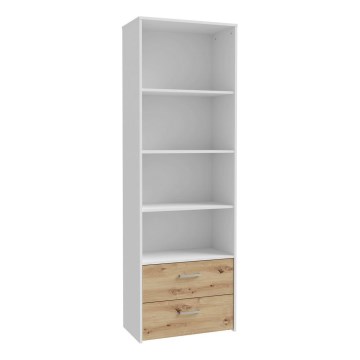 Raamaturiiul URO tamm artisan/valge