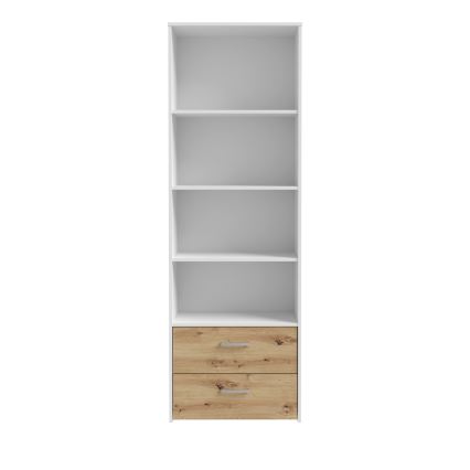 Raamaturiiul URO tamm artisan/valge