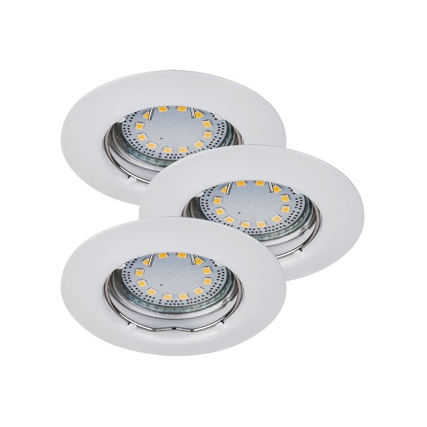 Rabalux - komplekt 3xLED süvistatavaid laevalgusteid 1xGU10/3W/230V IP40