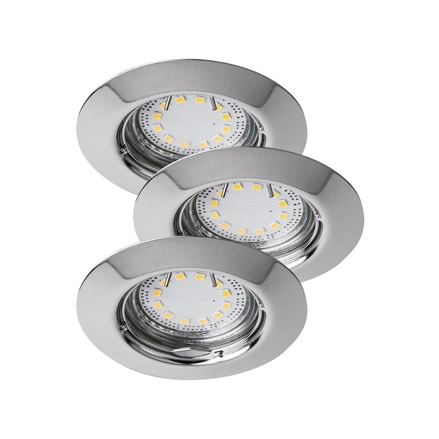 Rabalux - KOMPLEKT 3xLED Süvistatav valgusti vannituppa 3xGU10/3W/230V IP44