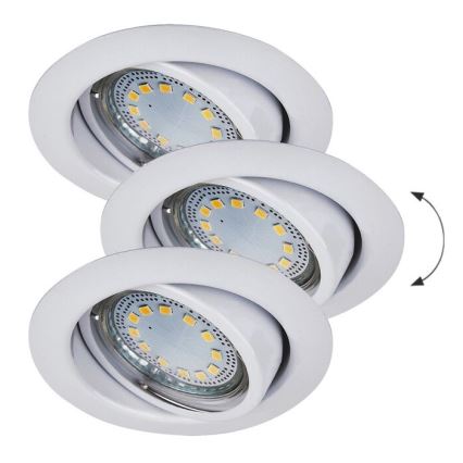 Rabalux - KOMPLEKT 3× LED süvistatavaid laevalgusteid, 1× GU10/3W/230V, IP40