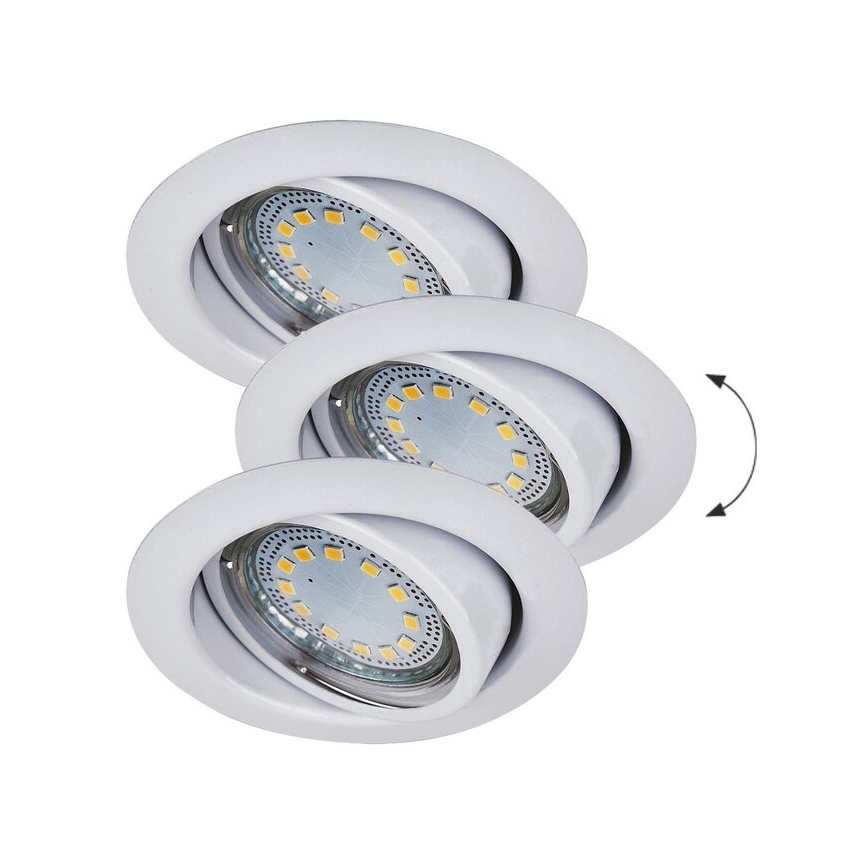 Rabalux - KOMPLEKT 3× LED süvistatavaid laevalgusteid, 1× GU10/3W/230V, IP40