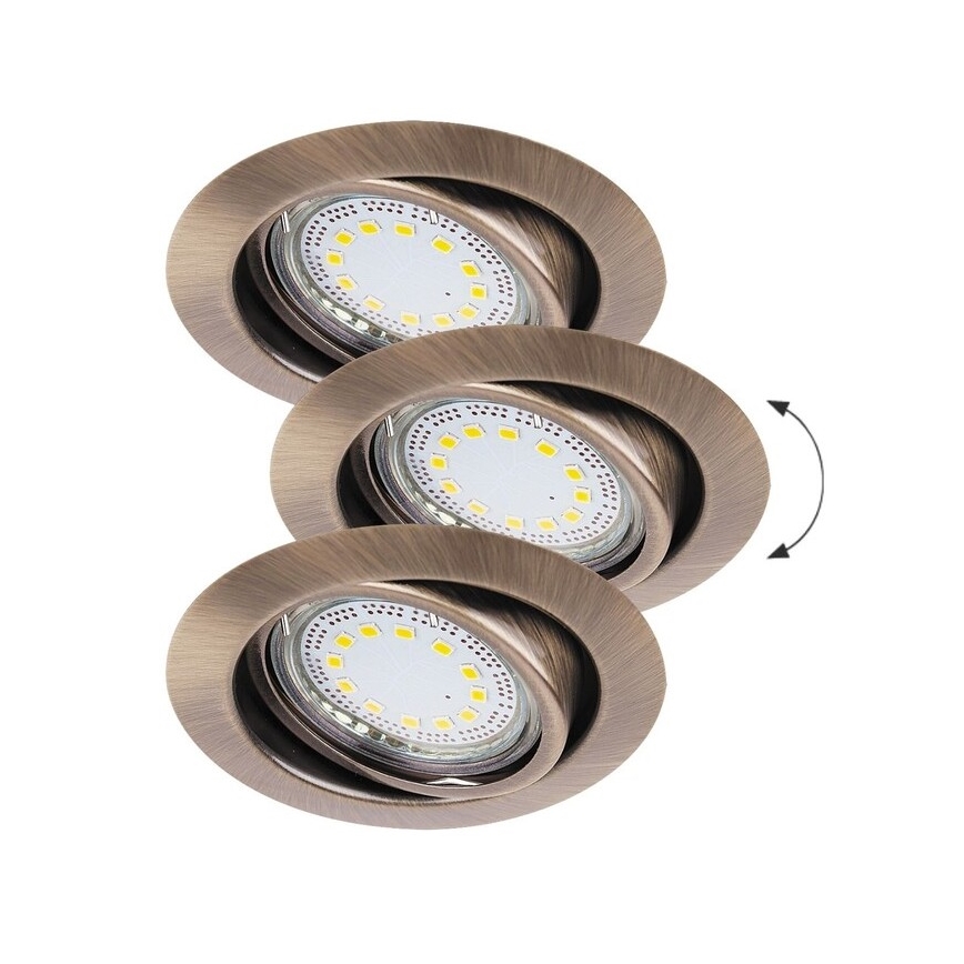 Rabalux - KOMPLEKT 3xLED Süvistatav valgusti 3xGU10/3W/230V IP40