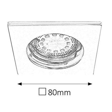 Rabalux - komplekt 3xLED vannitoa süvistatav laevalgusti 1xGU10/3W/230V IP44