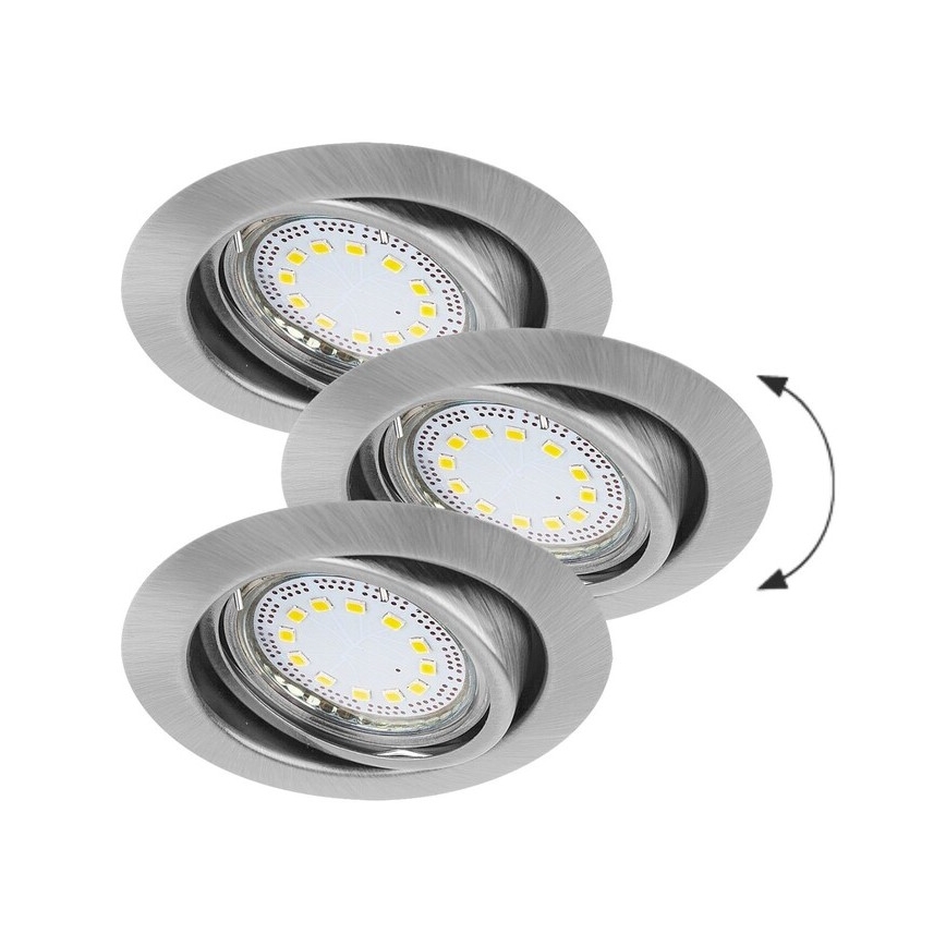 Rabalux - KOMPLEKT 3xLED Süvistatav valgusti 3xGU10/3W/230V IP40