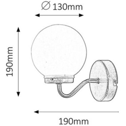 Rabalux - Seinavalgusti vannituppa 1xE14/40W/230V IP44