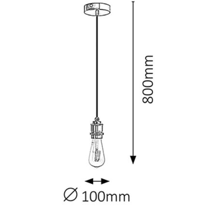 Rabalux 1411 - Rippvalgusti FIXY E27/40W must