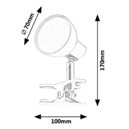 Rabalux - LED Lamp klamberkinnitusega LED/5W/230V